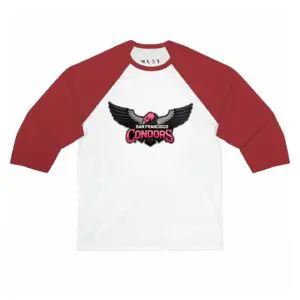 Baseball shirt with Major League Drone Racing team San Francisco Condors logo