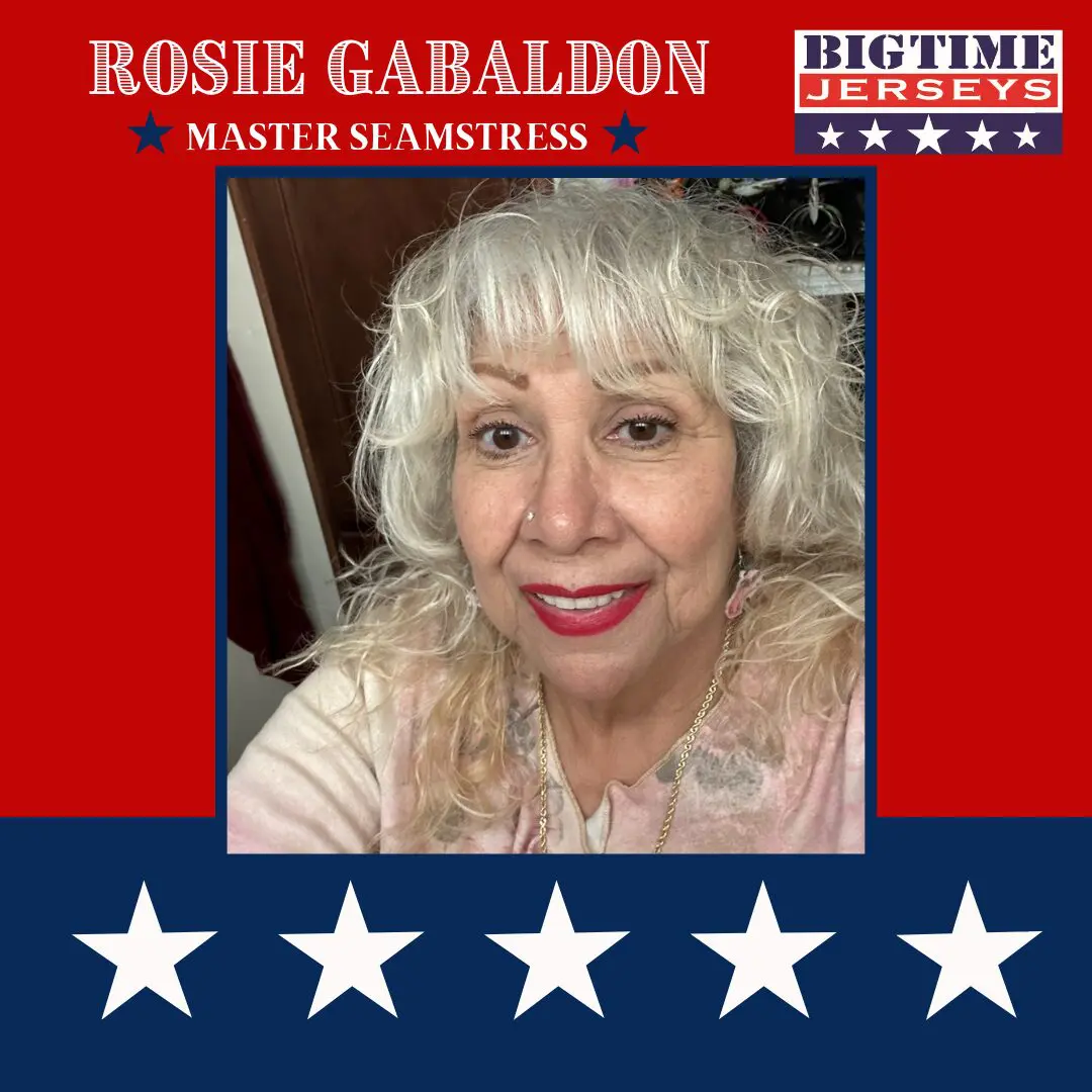 A picture of rosie garaldon with stars on it.