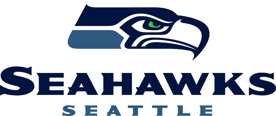 Seattle Seahawks logo with team name.