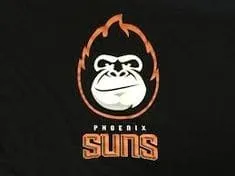 Phoenix Suns logo with gorilla illustration.