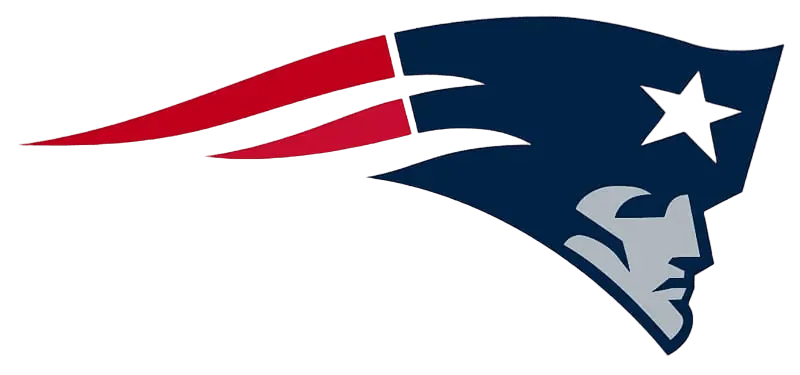Patriots logo with a stylized face.